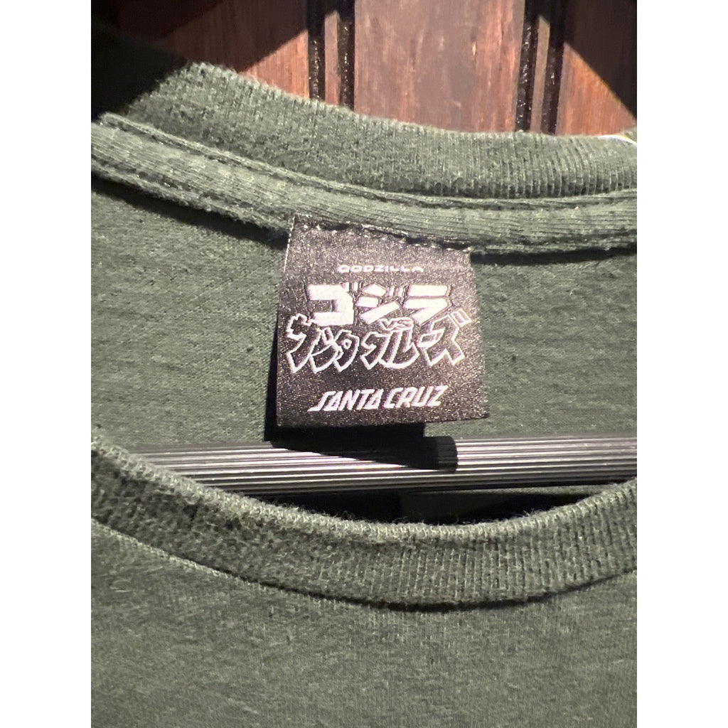Santa Cruz Godzilla T-Shirt Mens XL Forest Green Short Sleeve Skate Graphic Tee