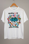 Vintage World Cup USA 94 T-Shirt Mens White Single Stitch Soccer Graphic Tee XL