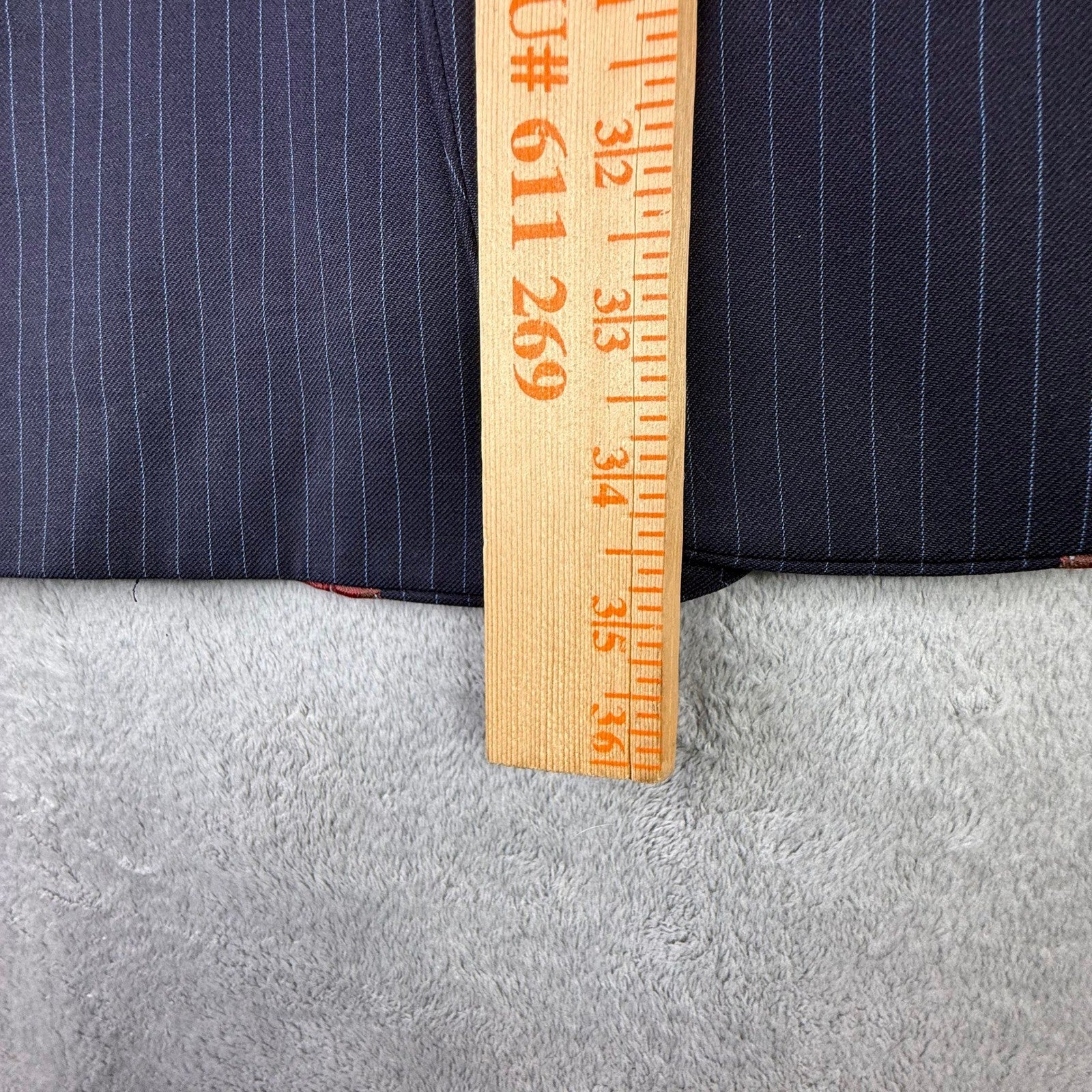 Ted Baker Endurance Mens Navy Blue Pinstripe 3-Button Blazer Suit Jacket 50R