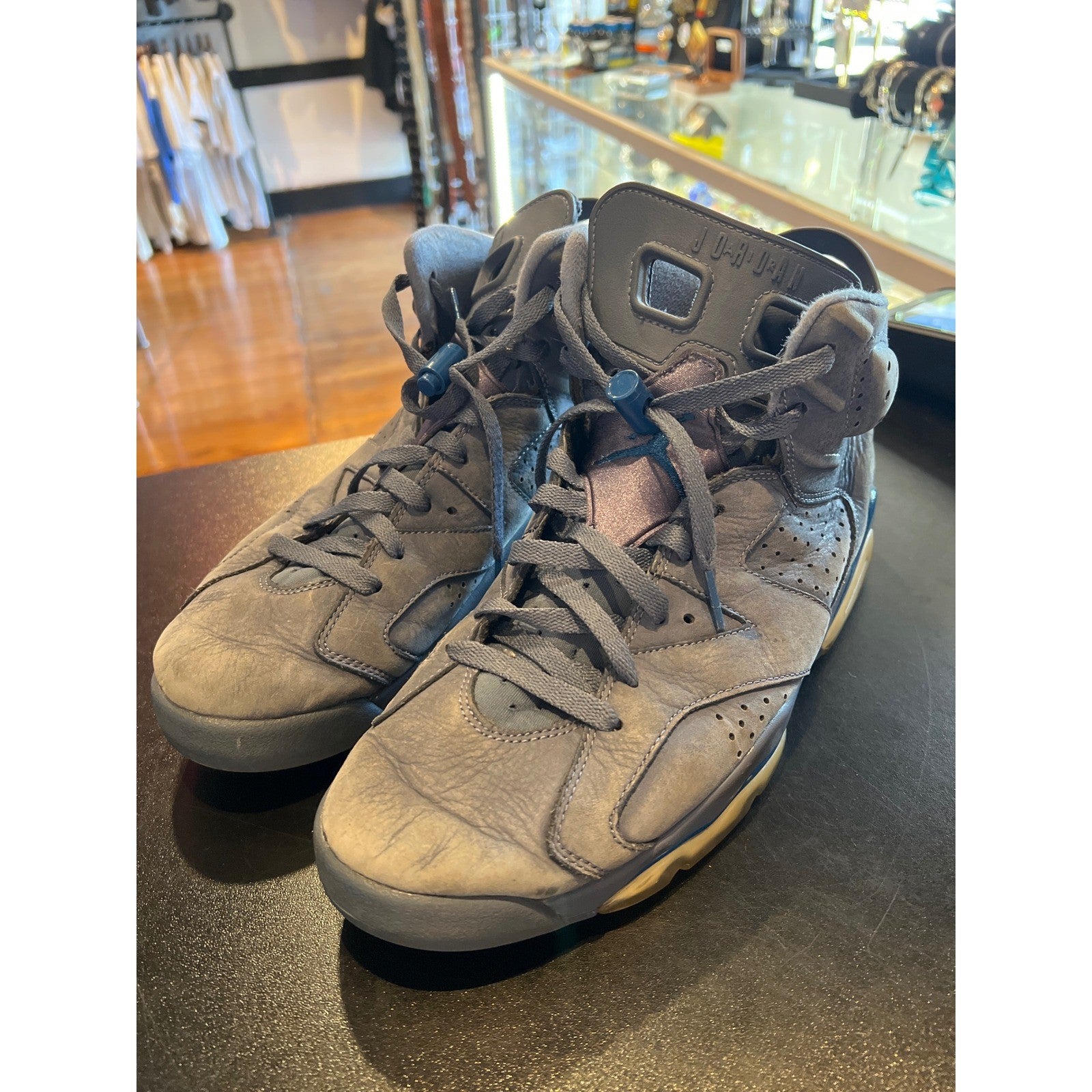 Nike Air Jordan 6 Retro Jimmy Butler Blue Mens Size 11 Blue Suede