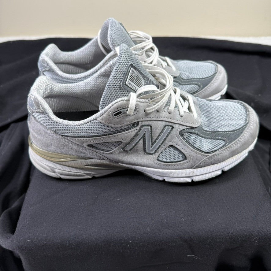 New Balance 990v4 Men's Running Shoes Grey Suede Mesh Size
