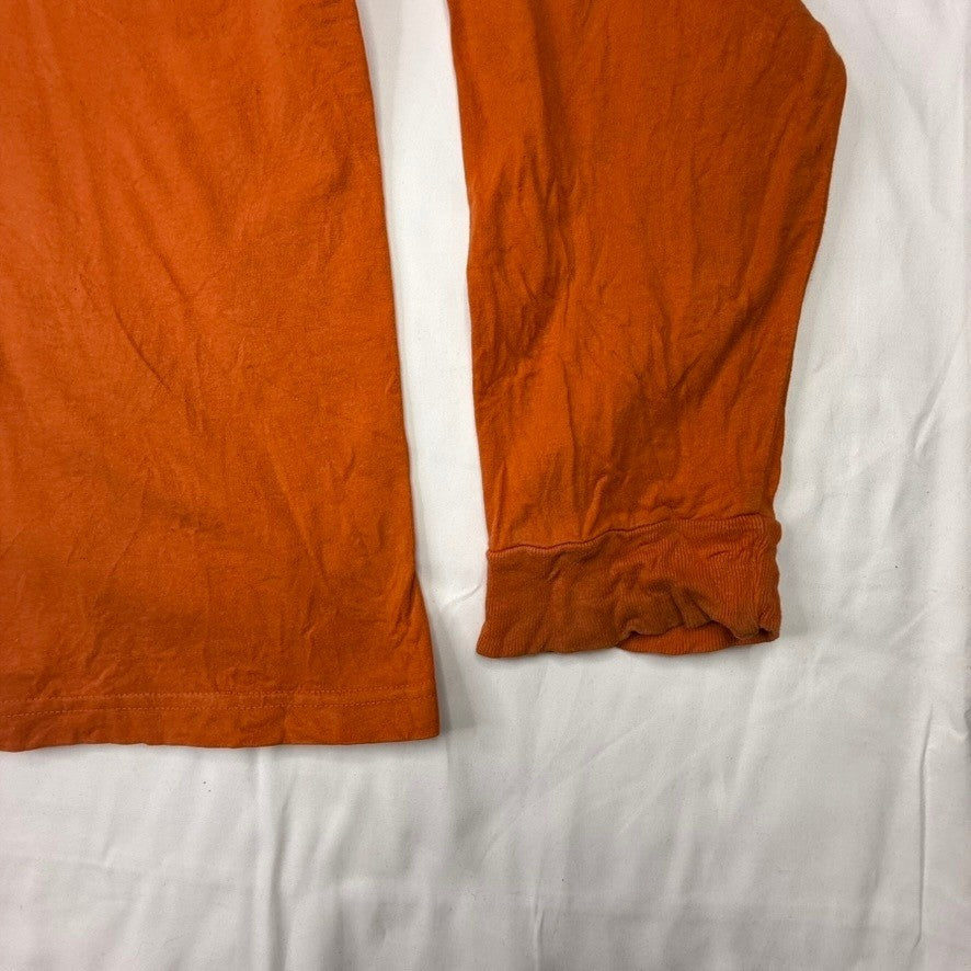 Tommy Jeans Orange Long Sleeve Graphic T Shirt Men's L G G