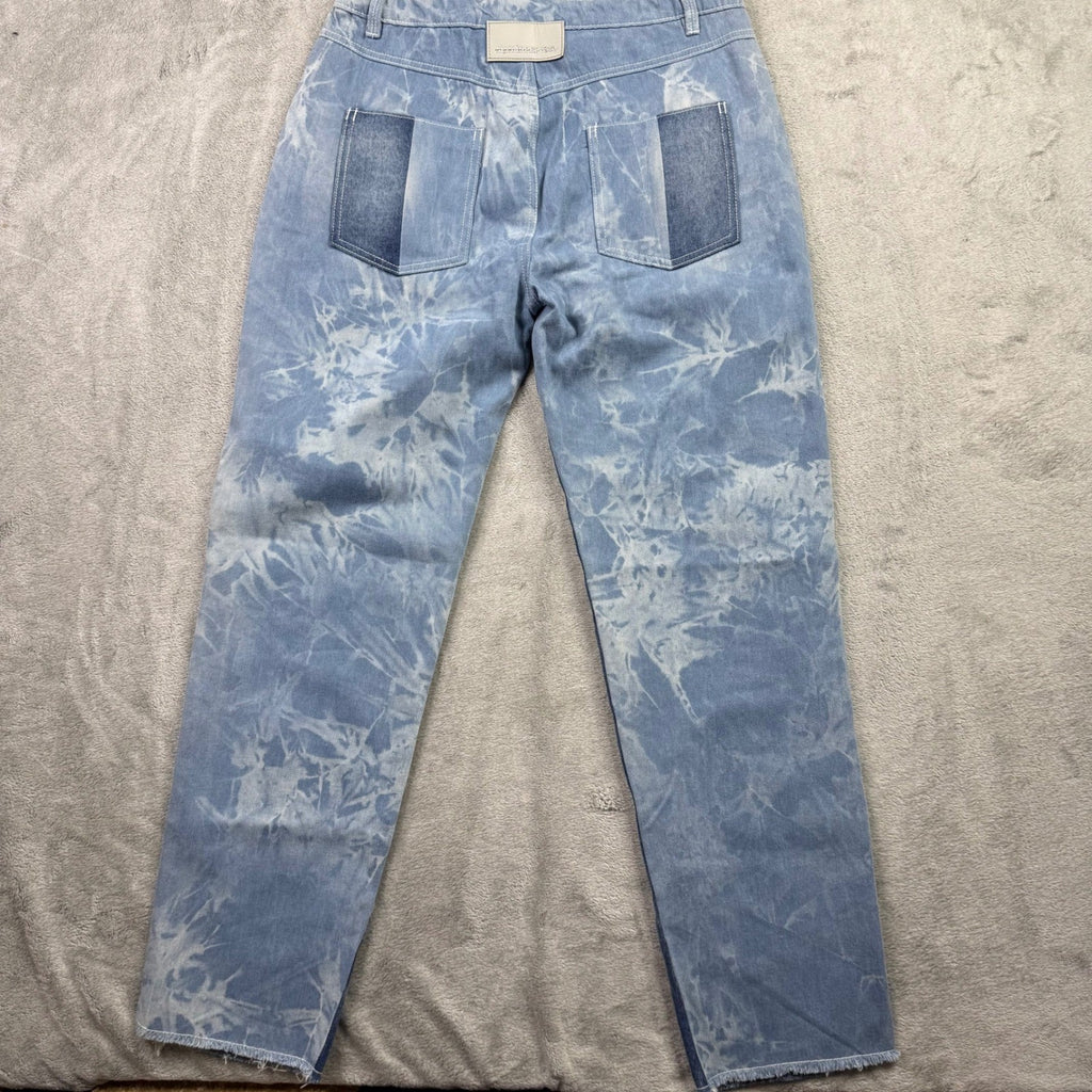 Manière De Voir Acid Wash Panel Denim Jeans – Y2K Streetwear