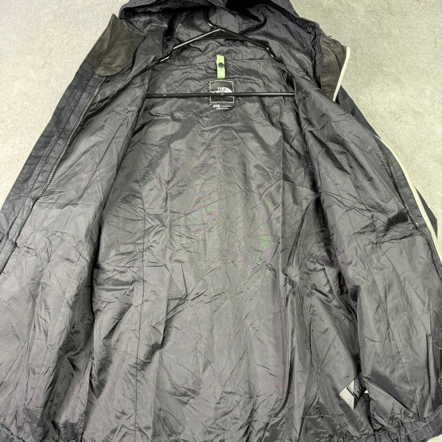 The North Face Hyvent Black Hooded Rain Jacket Womens M Lightweight