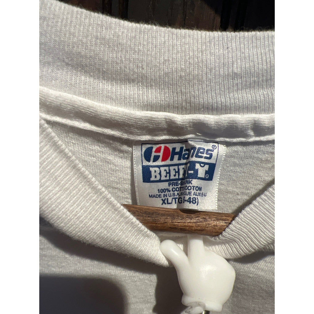 Vintage 90s Intel OverDrive T Shirt Hanes Beefy-T Single Stitch White XL USA