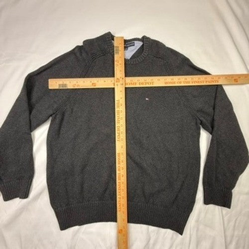 Tommy Hilfiger Men's Dark Gray V-Neck Long Sleeve Sweater XL G