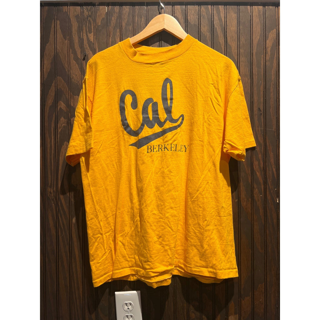 Vintage Cal Berkeley T Shirt Mens XL Yellow UC Berkeley Golden Bears Graphic Tee