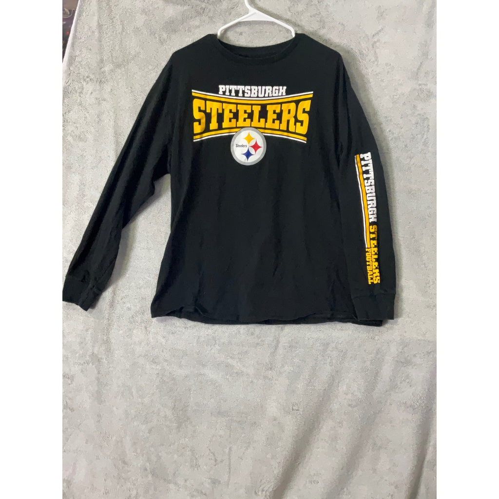 Pittsburgh Steelers Long Sleeve T Shirt Men's Black Football NFL