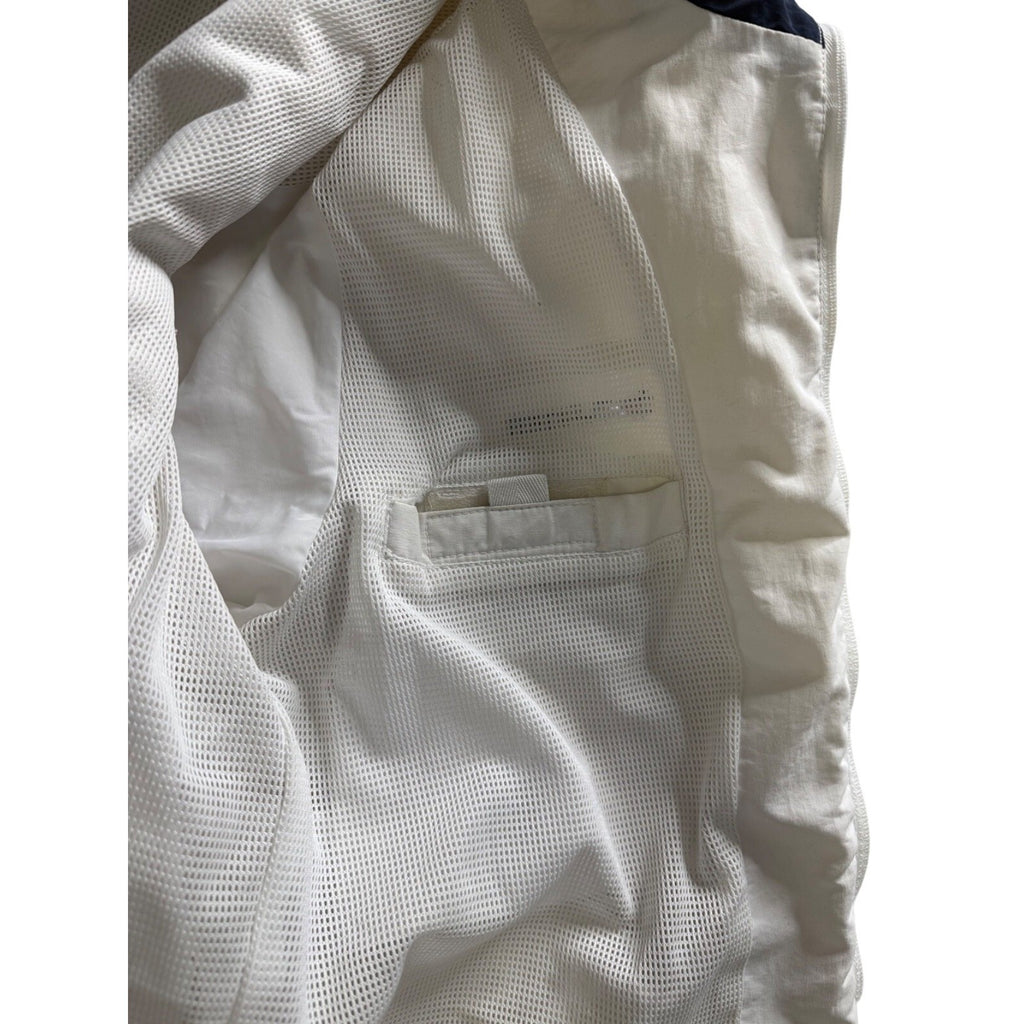 Tommy Hilfiger White Full Zip Jacket Men's L/G Hooded Windbreaker Vintage