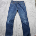 Levi Strauss Co 501 Original Fit Straight Leg Jeans Mens W34 L34 Blue Denim