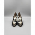Dolce & Gabbana Black Patent Leather Mary Jane Peep Toe Pumps Heels EU 39