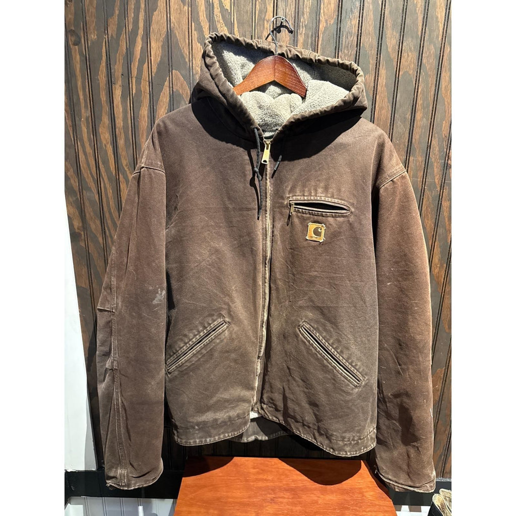 Carhartt J141 DKB Sherpa Lined Sandstone Sierra Jacket Brown Mens 2XL 28x28