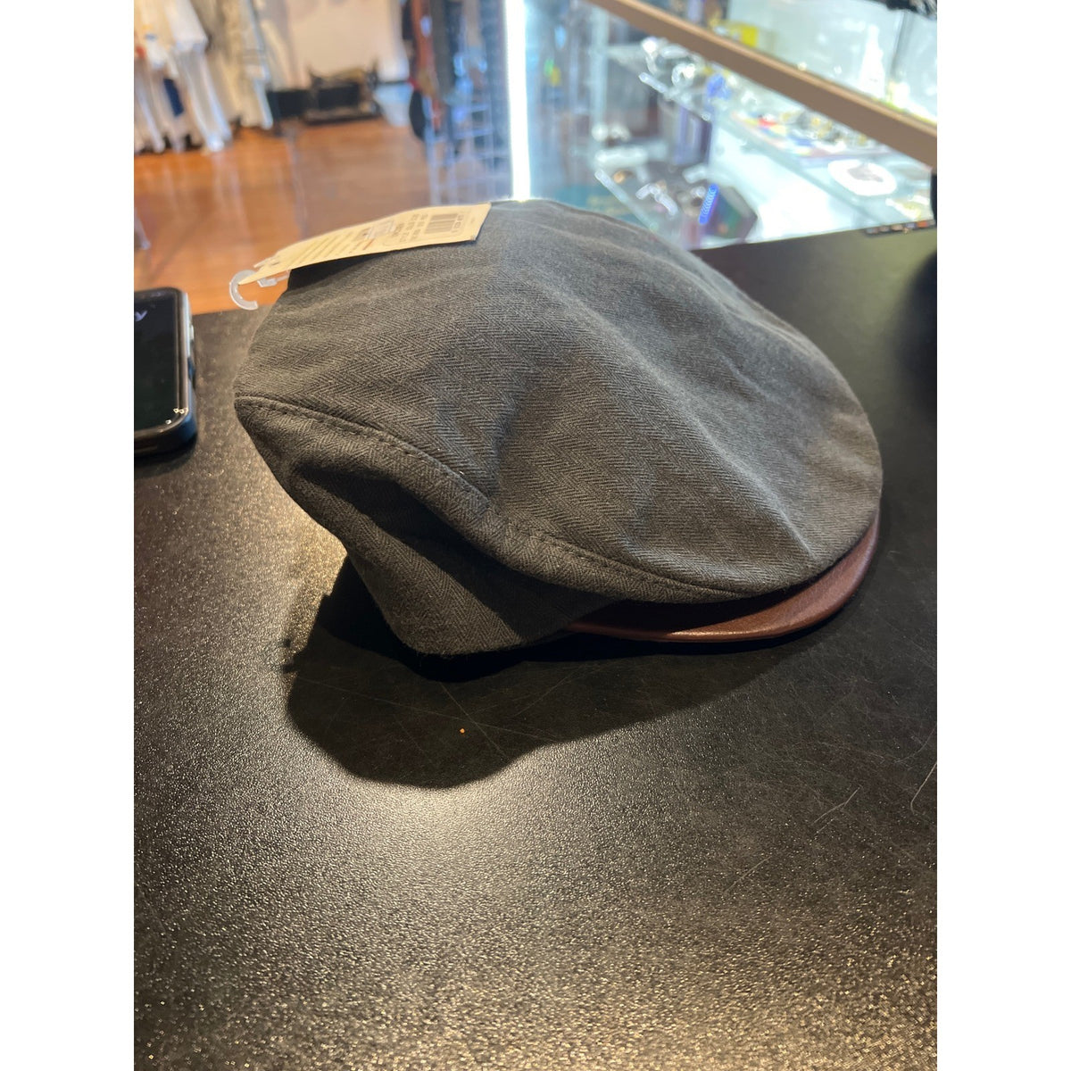 Nike Golf Flat Cap Grey Herringbone Ivy Driving Hat Swoosh Logo 581688-010 NEW