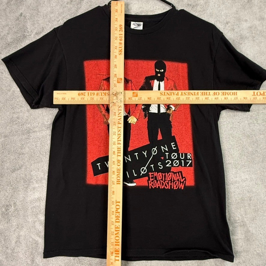 Twenty One Pilots Emotional Roadshow Tour 2017 Black T Shirt Size Medium