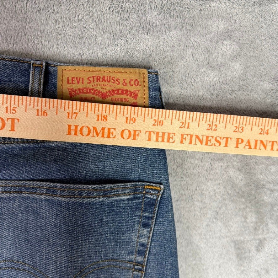 Levi Strauss 501 Mens Jeans W38 L32 Button Fly Blue Denim Straight Leg