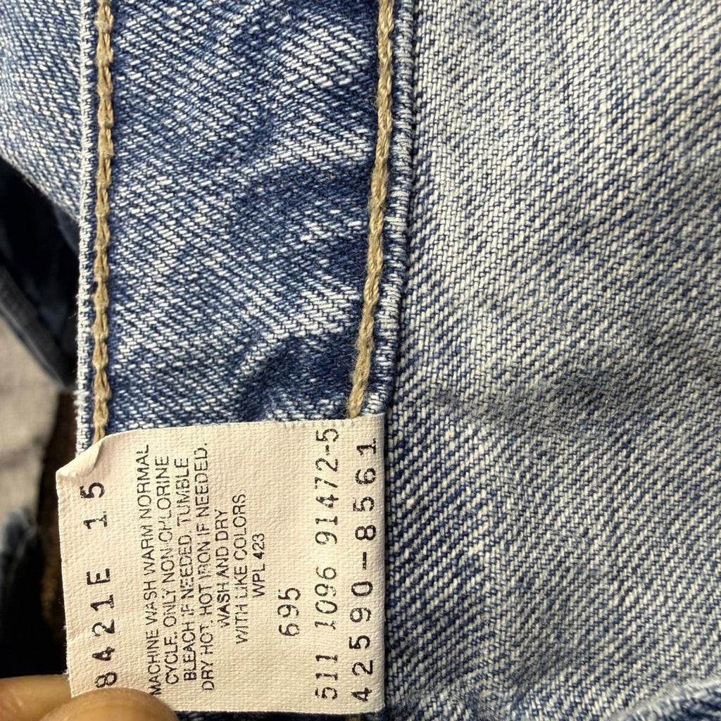 Vintage Levi's L2 White-Tab Baggy-Fit Jeans 36x32 (35x31) Faded Stonewash USA