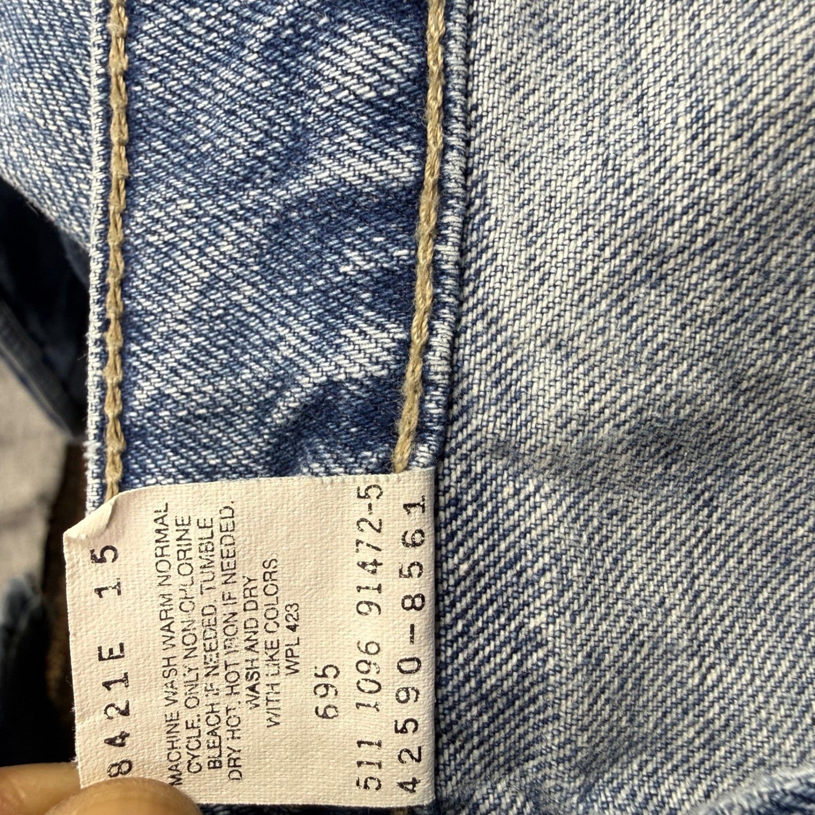 Vintage Levi's L2 White-Tab Baggy-Fit Jeans 36x32 (35x31) Faded Stonewash USA