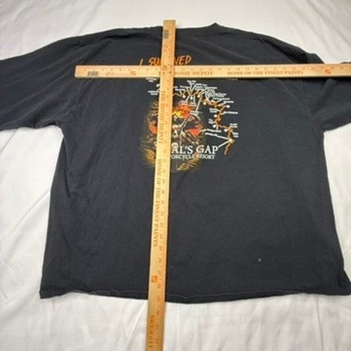 Deal's Gap Motorcycle Resort Dragon T Shirt Mens 3XL Black Long Sleeve