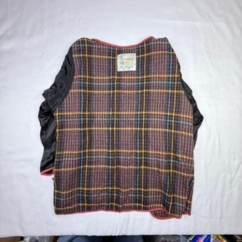 London Fog Vintage Plaid Blazer Jacket Black Sleeve Women Size M