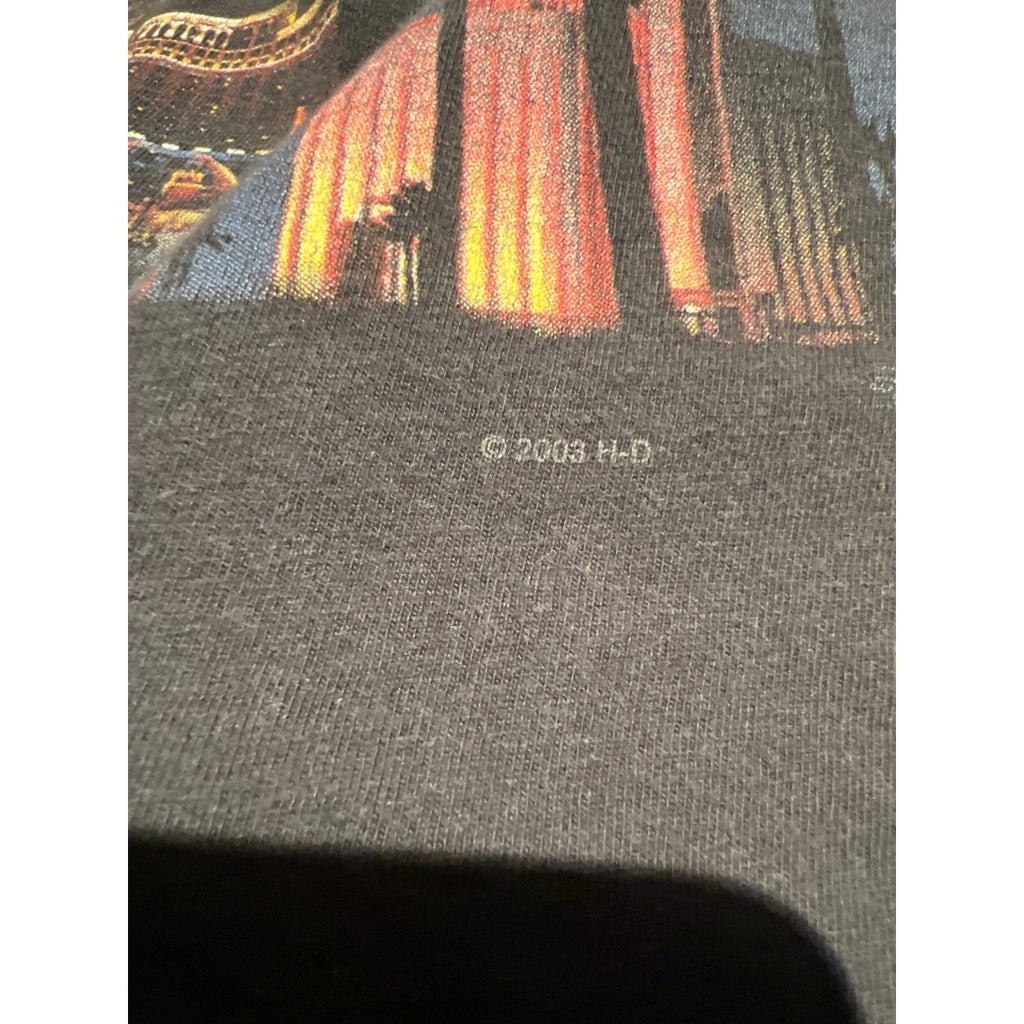 Harley Davidson Flaming Clown Skull Graphic T-Shirt Faded Black XL 24x29
