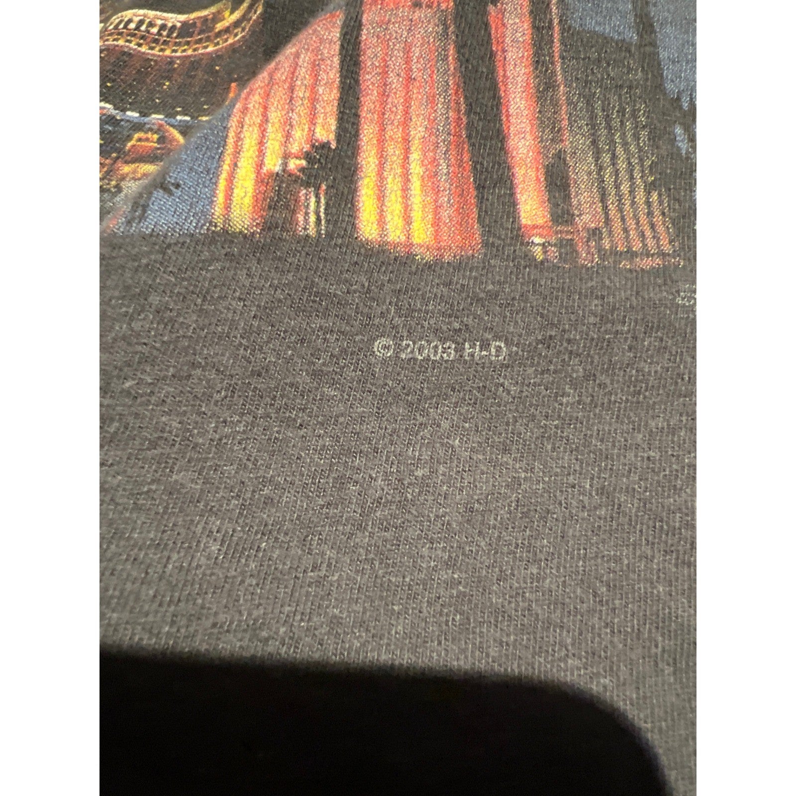 Harley Davidson Flaming Clown Skull Graphic T-Shirt Faded Black XL 24x29