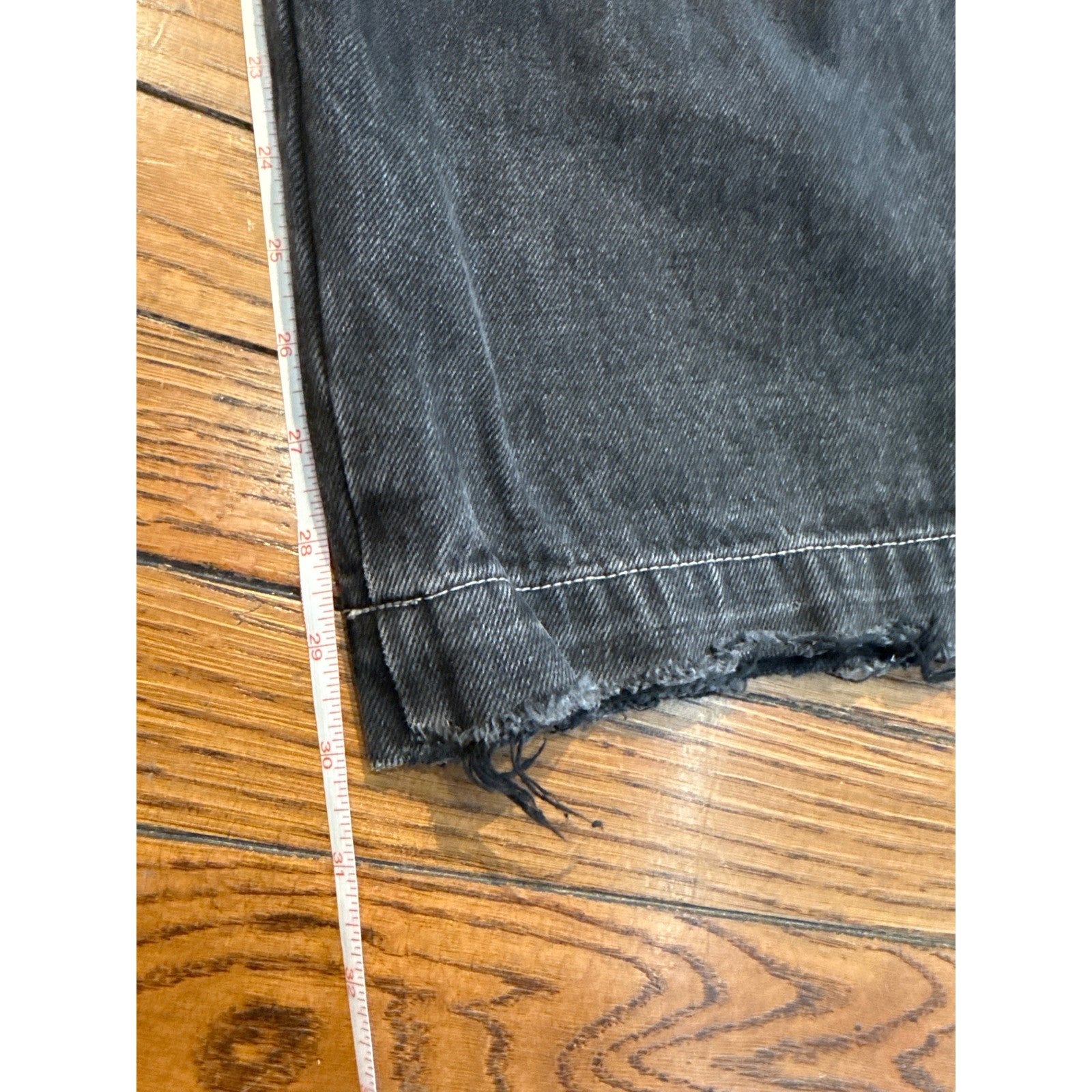 JNCO Jeans Vintage 90s Wide Leg Baggy Faded Black Denim 36x32 Embroidered Crown