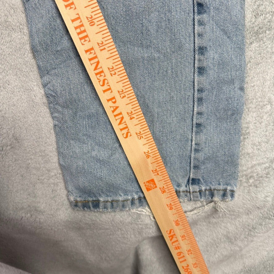 Levi's 505 Regular Fit Straight Leg Light Wash Denim Jeans Mens 33x32