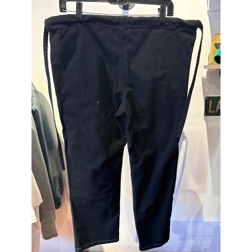 Fuji Sports Higashi Jiu Jitsu Pants Mens Large Black Cotton BJJ MMA Training