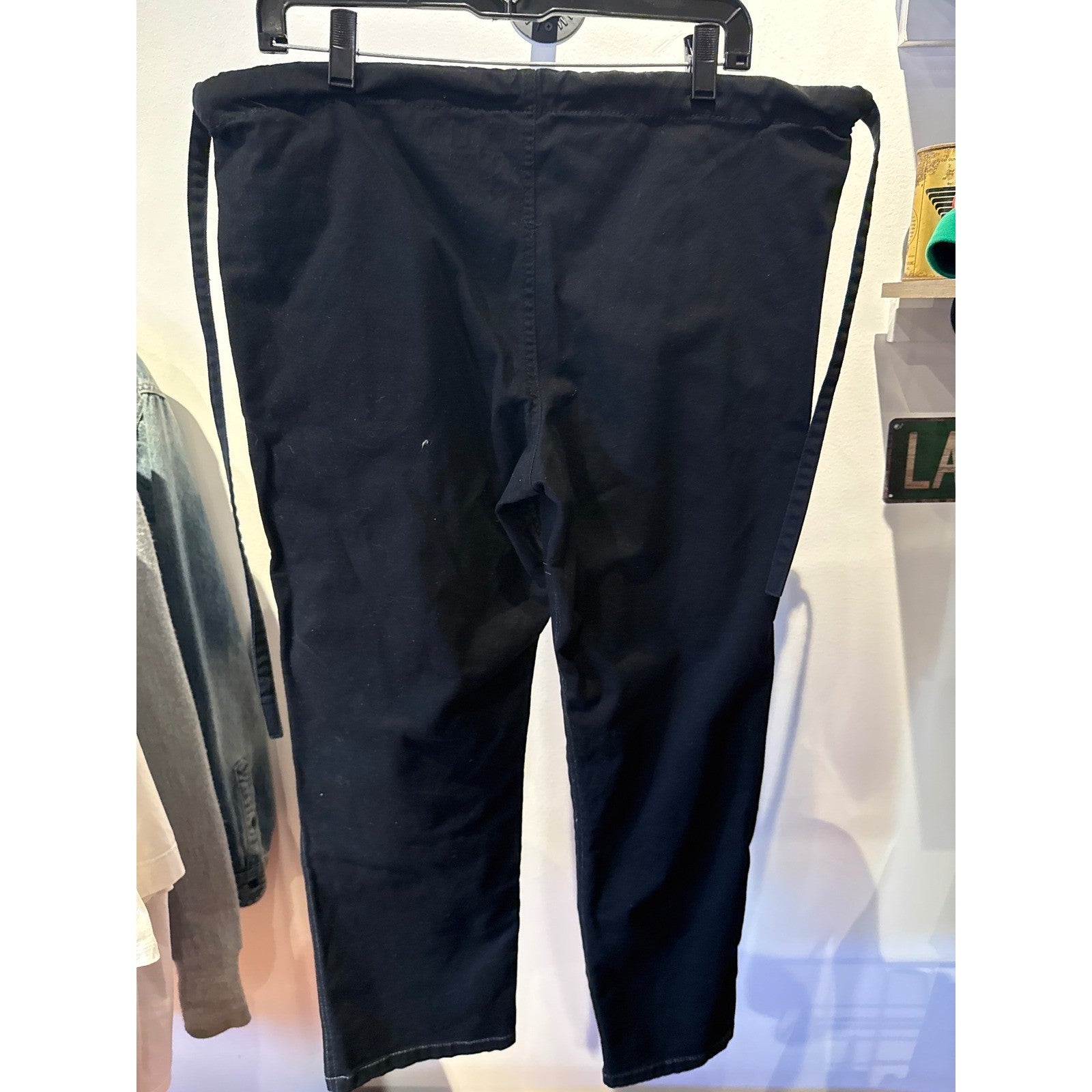 Fuji Sports Higashi Jiu Jitsu Pants Mens Large Black Cotton BJJ MMA Training