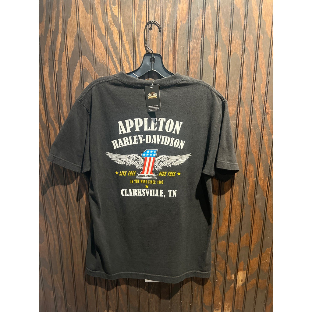 Harley-Davidson Legendary Motorcycles Skull Goggles Graphic T-Shirt Black Mens