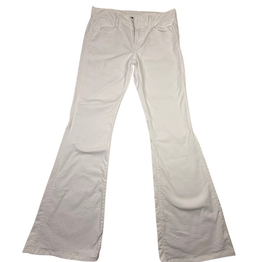 Ralph Lauren White Bootcut Flare Jeans Womens Size 30x27 Embroidered Logo
