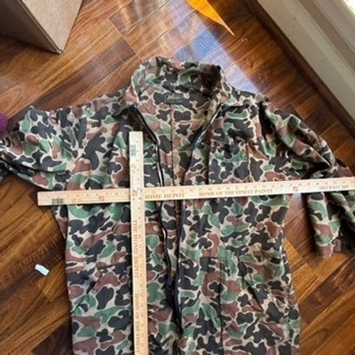 Vintage Kmart Duck Camo Coveralls Jumpsuit Mens 46 Regular Workwear Hunting Zip
