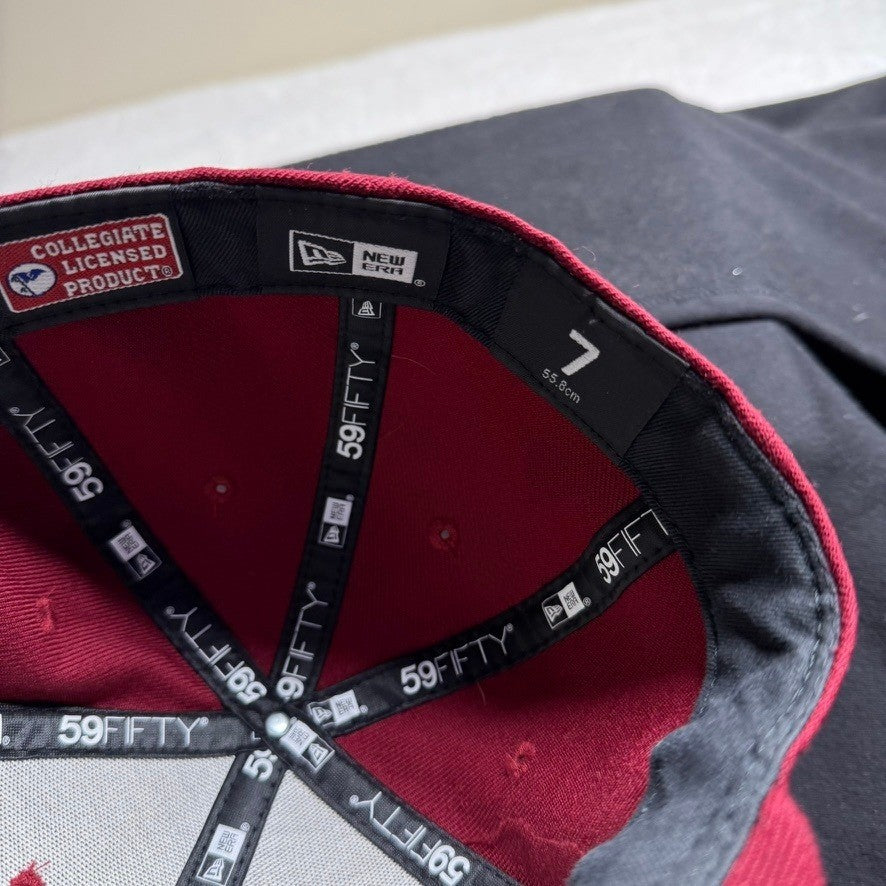 New Era Indiana Hoosiers 59FIFTY Fitted Baseball Cap Size 7 Red