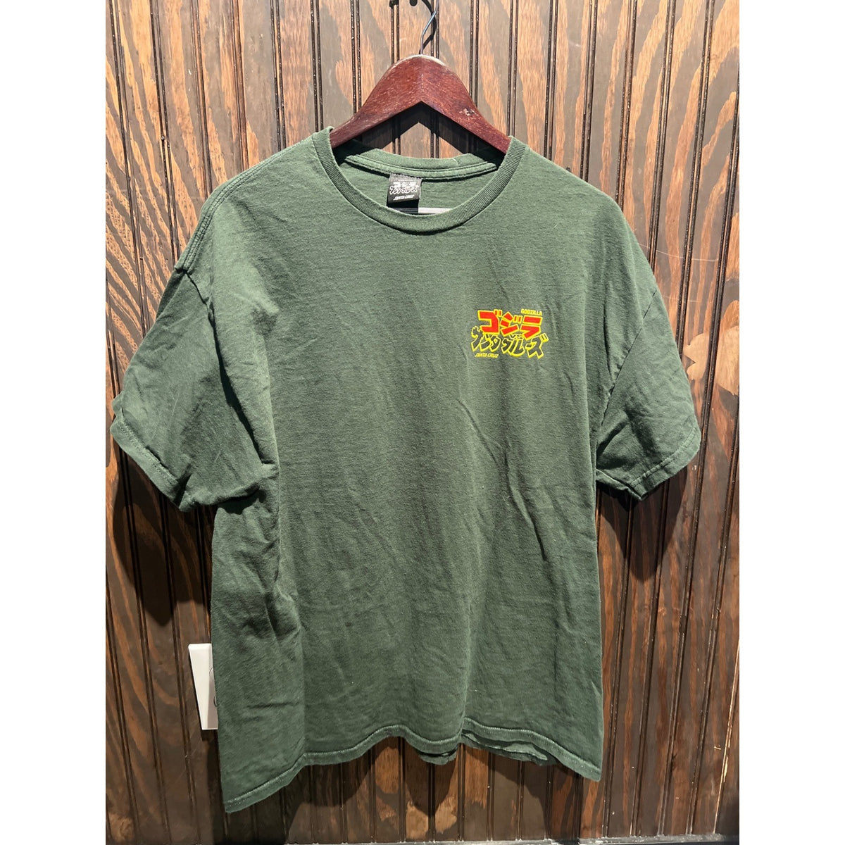 Santa Cruz Godzilla T-Shirt Mens XL Forest Green Short Sleeve Skate Graphic Tee