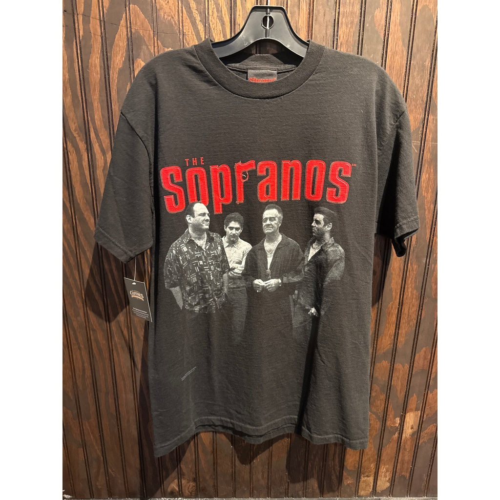 The Sopranos HBO Vintage 2002 Promo T-Shirt Mens Medium Black Made in USA Tony