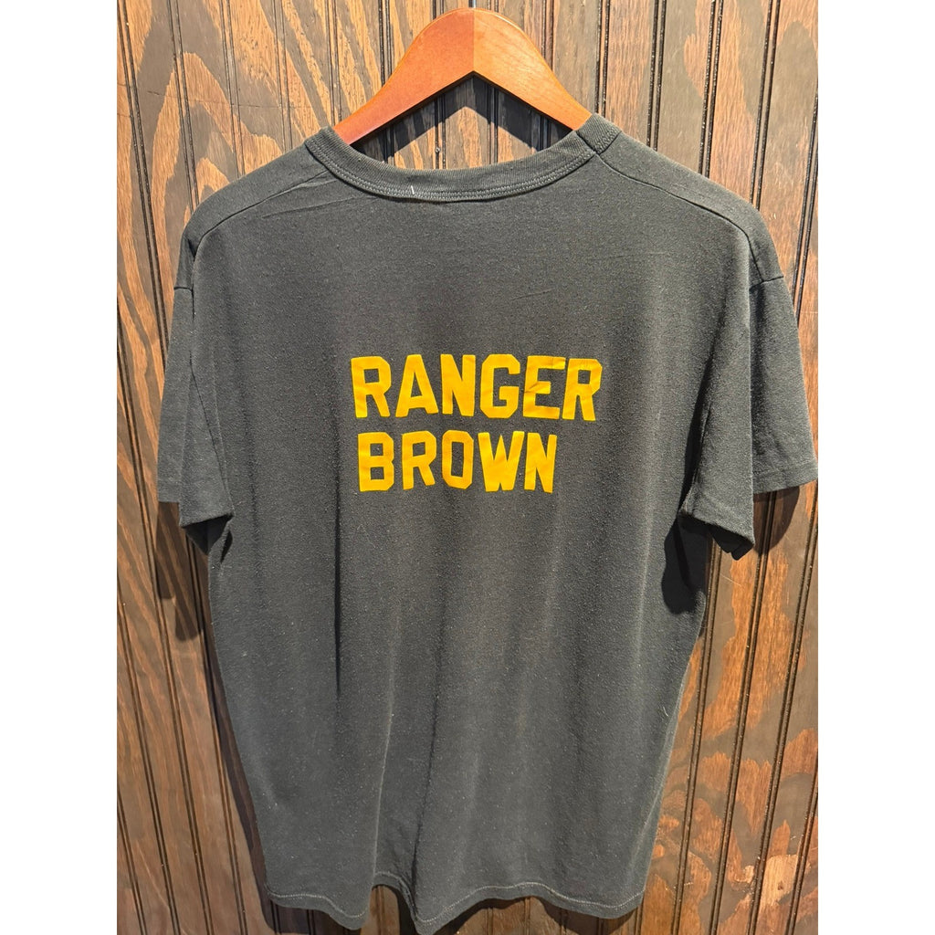 Vintage Russell Athletic 2nd BN 14th INF Hogs Army Ranger T-Shirt Black L 22x29