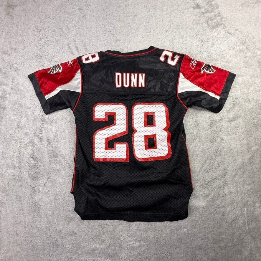 Kids Reebok Atlanta Falcons Warrick Dunn 28 NFL Jersey Black Size Small 8