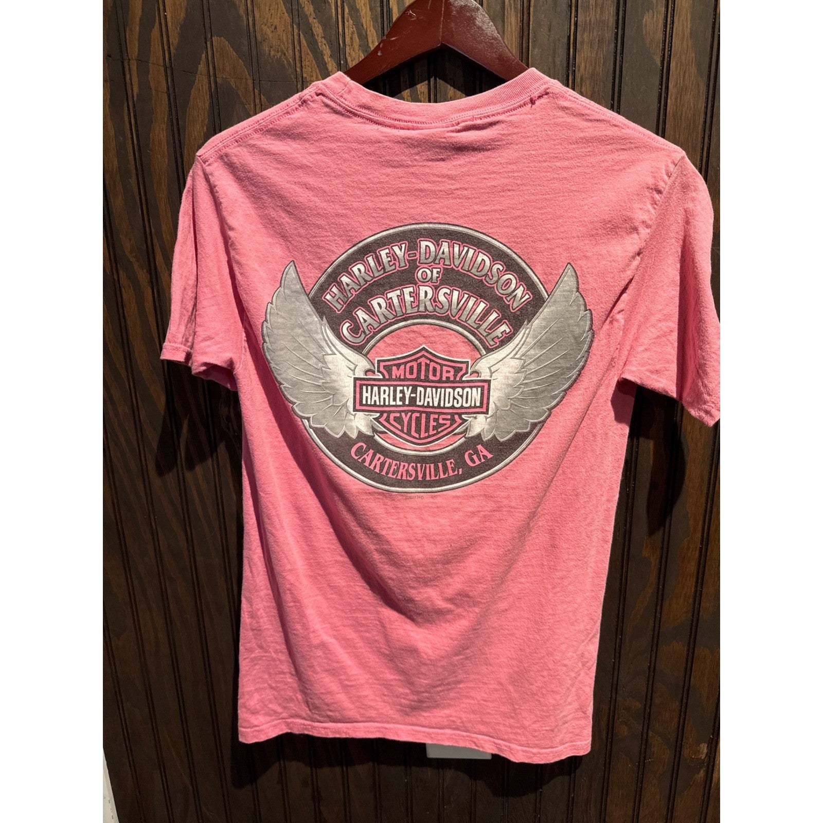Harley-Davidson Womens Pink Bar & Shield Logo Graphic T-Shirt Short Sleeve S