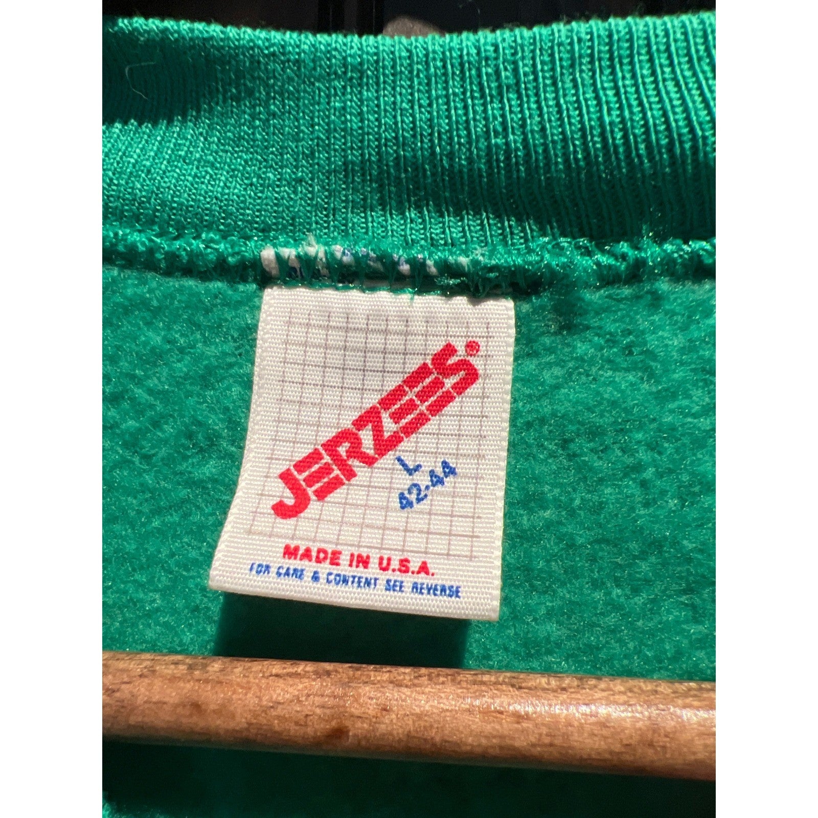 Vintage Eire Ireland Flag Harp Raglan Sweatshirt Green Mens Medium 20x28