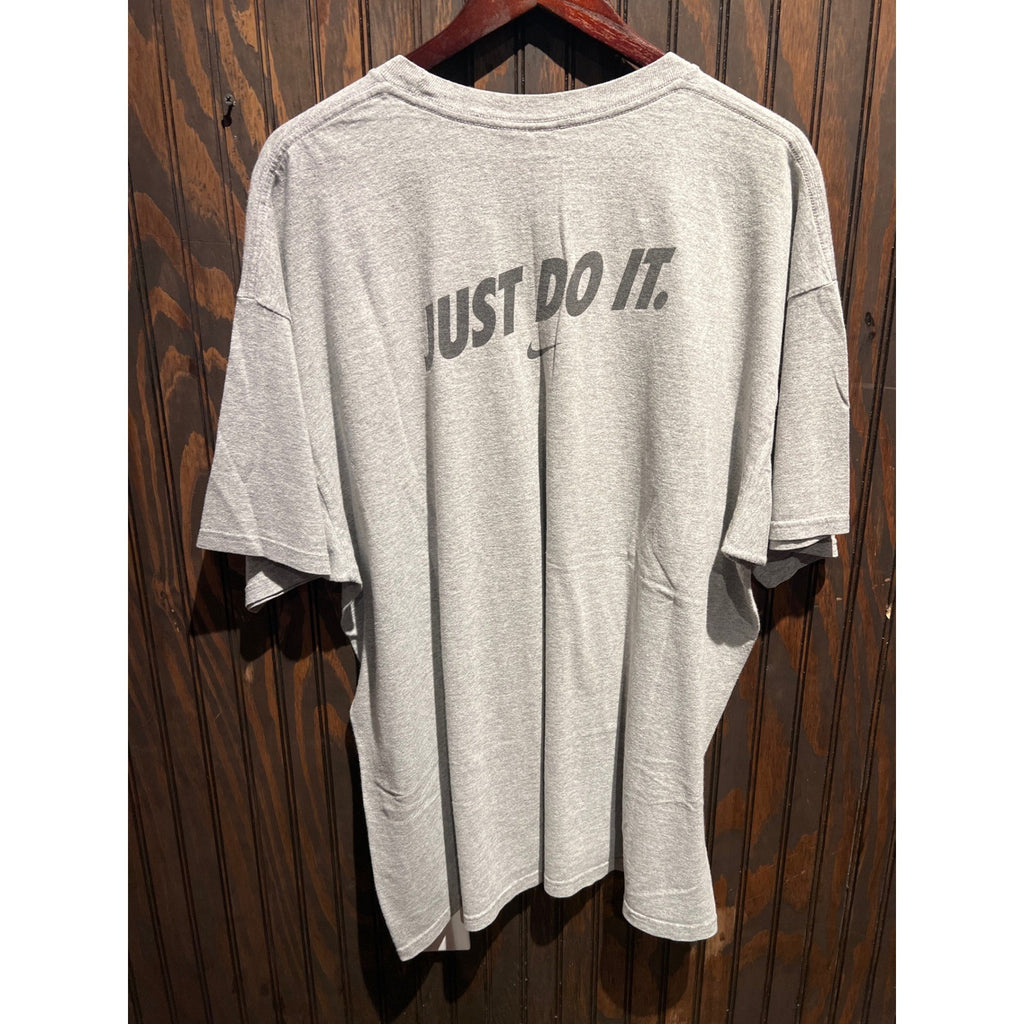 Nike Miami Football Graphic T-Shirt Mens 2XL Heather Gray Short Sleeve Swoosh