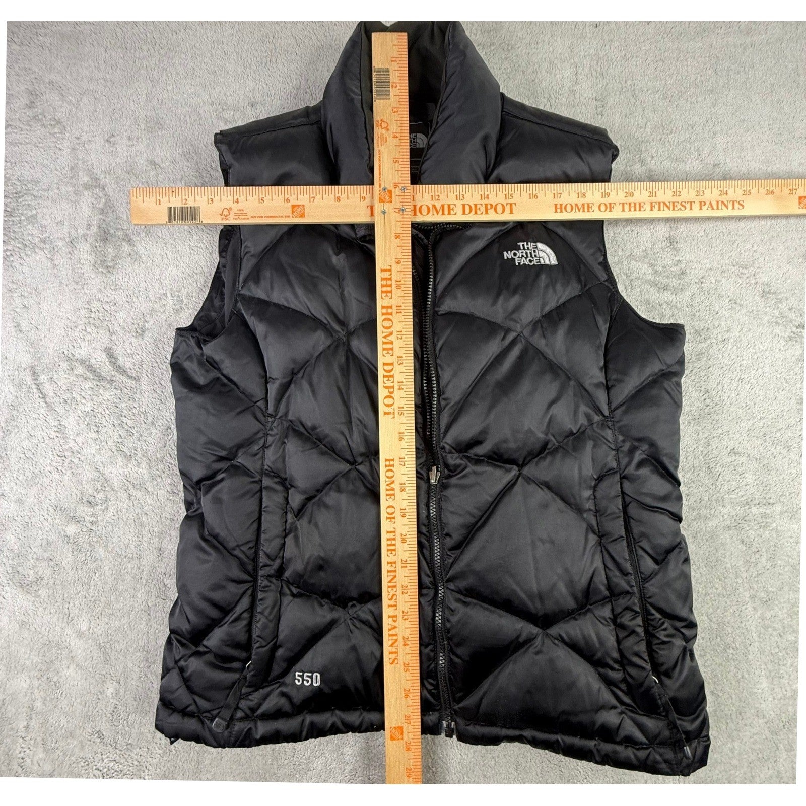 The North Face Aconcagua 550 Down Puffer Vest Black Diamond Quilted Womens Large