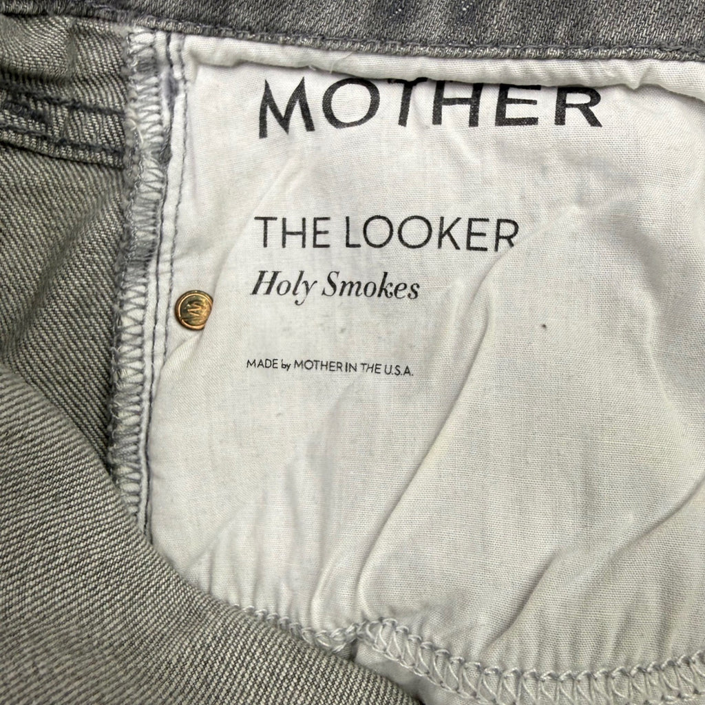 MOTHER Denim Jeans Gray Wash Distressed Skinny Fit Women Size 30