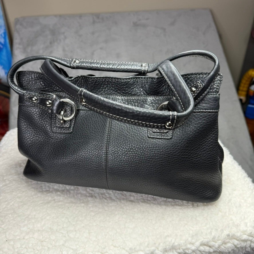 Coach Tote Bag Turnlock One Shoulder Black Business S97