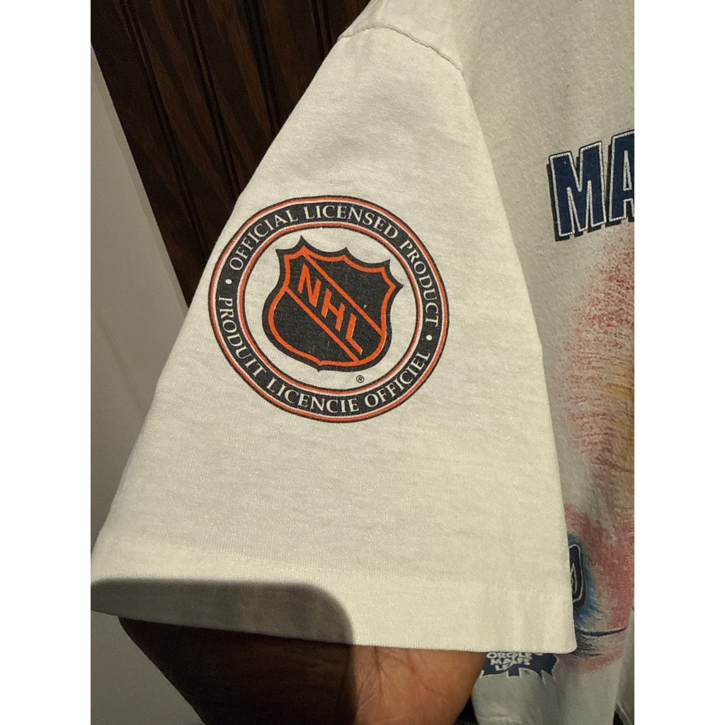 Vintage Toronto Maple Leafs Goalie T-Shirt All Over Print 90s Bulletin Athletic