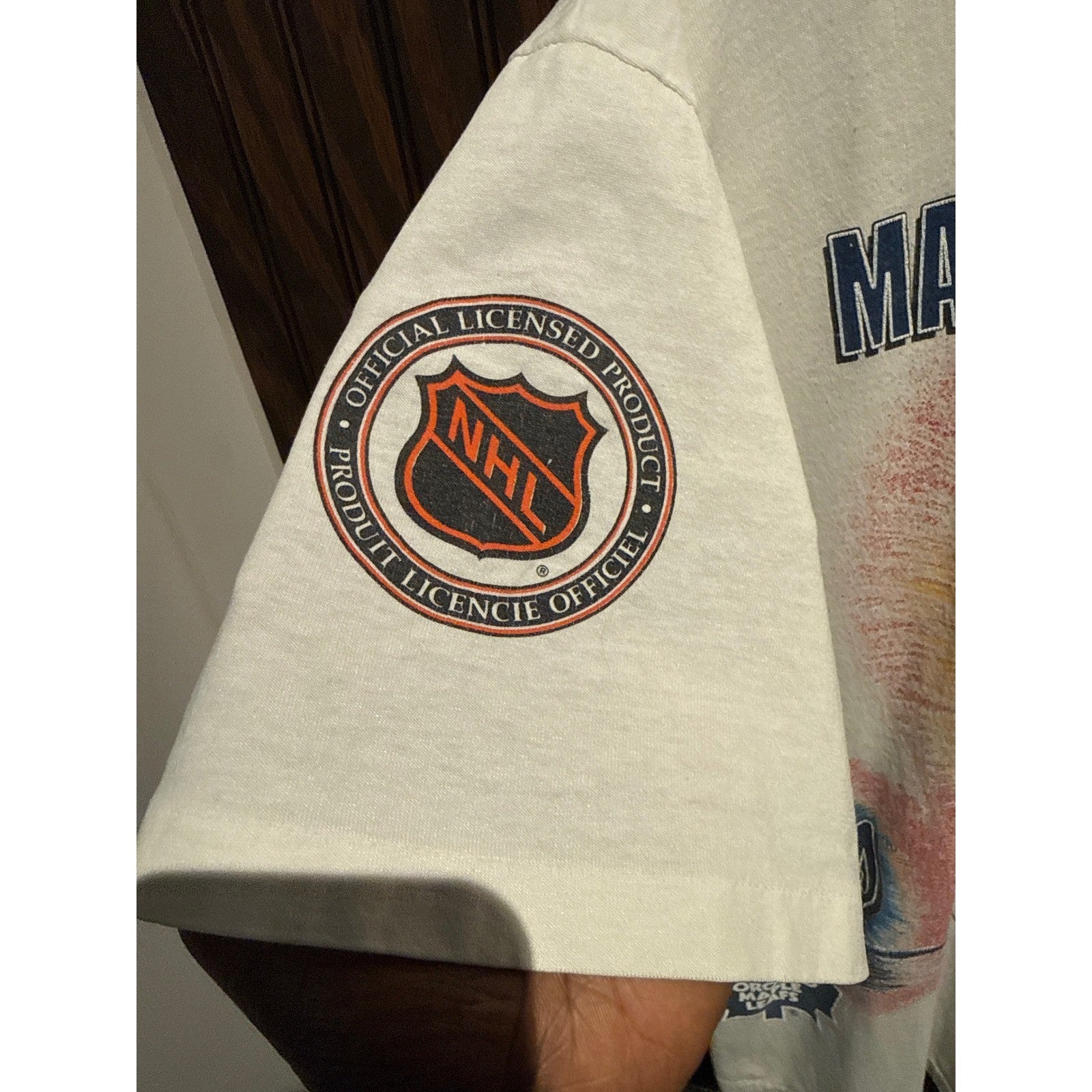 Vintage Toronto Maple Leafs Goalie T-Shirt All Over Print 90s Bulletin Athletic