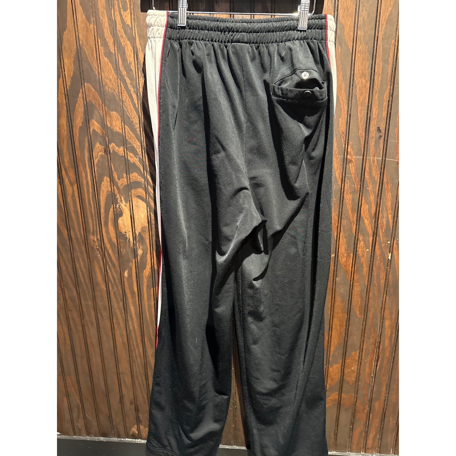 Jordan Brand Track Pants Black White Red Side Stripe Jumpman Ankle Zip Mens M