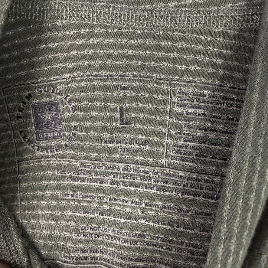 US Army Combat Uniform Shirt ACU Digital Camo Long Sleeve Tactical Top L