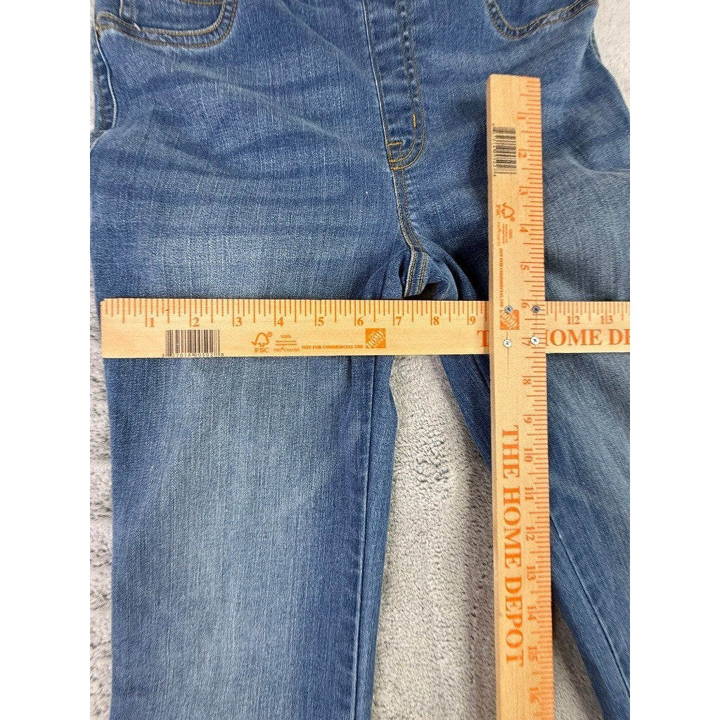 Spanx Flare Jean High Rise Pull On Medium Wash Blue Denim Pants Size Small S