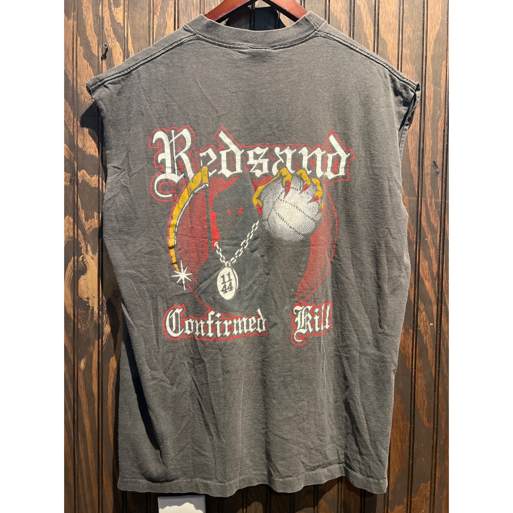 Vintage Redsand Confirmed Kill Muscle Tee Faded Black Sleeveless Shirt Large USA