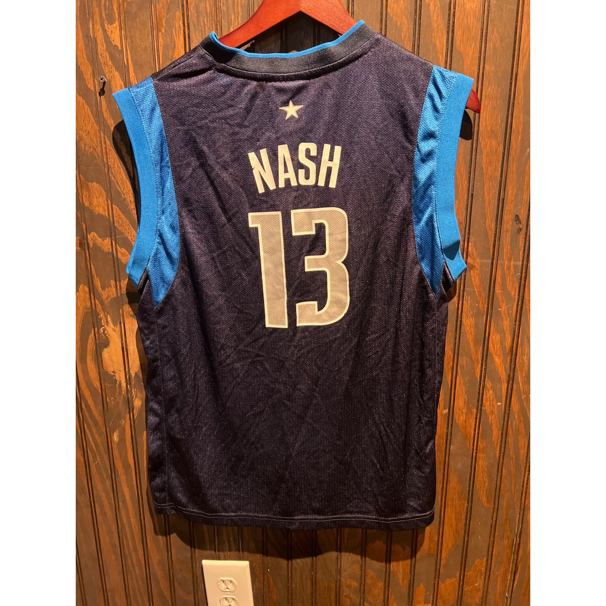 Reebok Dallas Mavericks Steve Nash 13 Jersey Navy Blue Mens Large Y2K NBA